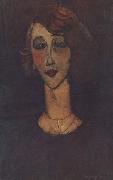 Amedeo Modigliani Renee la blonde (mk38) oil painting on canvas